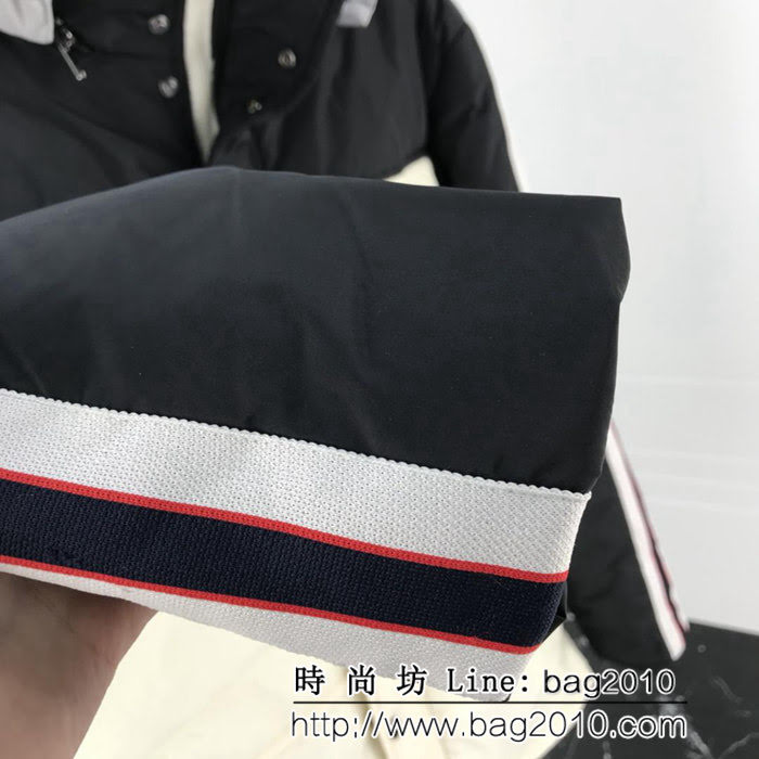 GUCCI古馳 18秋冬最新款 撞色拼接 手臂經典織帶logo 中長款 棉服外套 男女同款 ydi1743